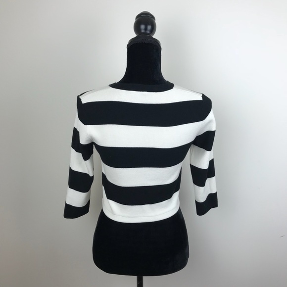 Theory Prosecco Harmona S striped crop top - Picture 3 of 6